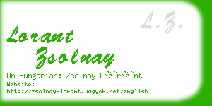 lorant zsolnay business card